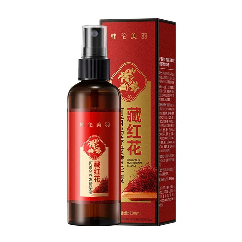 Hanlunmeiyu Saffron and Polygonum multiflorum Hair Nourishing Essence Spray - Anti-frizz, Smoothing, Improves Dryness and Frizz